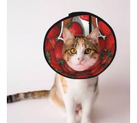 Cônes personnalisés pour animaux de compagnie - Design unique pour chat et chien, collier pour récupération post-chirurgie, cou réglable, bol fraise, taille M
