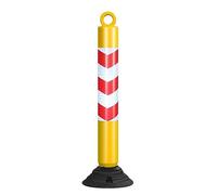 Cônes réfléchissants de 80 cm de haut - Barrière de circulation flexible for le stationnement et le contrôle des foules(Yellow+red,I pack)