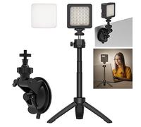 Conférence Éclairage D'appoint Ordinateur Bureau Smartphones Vidéo Kit | Luminosité Température Couleur Réglables,Téléphone Bureau,Lumière Douce Diffuse sans Ombres Marquées