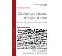 Conférences lorraines d'histoire du droit Hugo Stahl (Auteur)