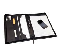 Conférencier A4 - Monolith - Simili Cuir - Noir - Fermeture Zippée - Multi Compartiments