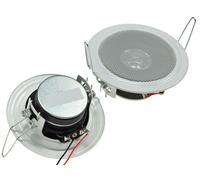 ChiliTec CTE-11W Enceinte Intégré Blanc 45W Montage au Plafond ou Encastré Mur 7.62cm Diamètre 89mm Encastrement 48mm Profondeur Puissance 12W RMS 45W Musicale 8 Ohms Coaxial Blanc Modern Minimalist