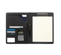 Conférencier en cuir avec bloc-notes et porte-bloc pour bureau