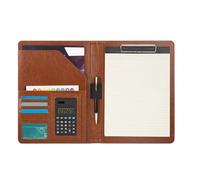 Conférencier en cuir avec bloc-notes et porte-bloc pour bureau