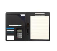 Conférencier en cuir avec bloc-notes et porte-bloc pour bureau