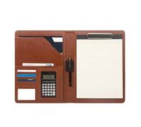 Conférencier en cuir avec bloc-notes et porte-bloc pour bureau