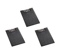 Conférencier en cuir avec porte-bloc pliable avec poche intérieure transparente pour réunions de bureau et conférences