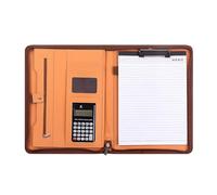 Conférencier multifonction avec fermeture éclair étui en cuir avec poche, porte-cartes, porte-stylo, porte-bloc multifonction