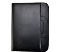 Conférencier Personnel Professionnel Professionnel Avec Poignée Portable, Calculatrice Et Pad Idéal Pour Les Conférences D'Affaires Et Les Voyages Noir 34 X 25 Cm[Z1545]