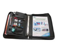 Conférencier sacoche - WEDO - Look cuir - Noir - 4 anneaux - Double fermeture zip