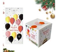 Confetti Box - Surprise Party Popperd, Interactive Portable Fun, Easy to Use for Men Boys Girls Youth Teens Wife Husband Son Daughter Family Friends, Colorful Confetti, 6.69 Inches