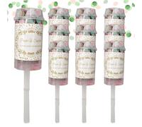 Confetti Cannon - Lot de 10 confettis colorés | Cannon Poppers pour célébrations | 7,09 x 1,57 pouces | Protecteurs en papier multicolores pour Noël, fête prénatale, anniversaires, mariages et fêtes