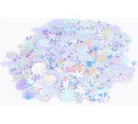 Confetti en forme de fleur paillettes spangles fête de mariage partie de la décoration des fournitures (blanc coloré)