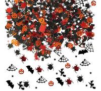 Confetti Halloween Mix - paillettes à paillettes pour l'artisanat de la fête, de table pour | Discuit coloré avec des formes de chat à la de chauve-souris, un mélange Eco PVC