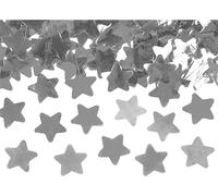 Confetti-Shooter étoiles argent 60 cm