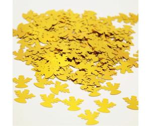 Confettis Anges Dorés Métalliques, 50 grammes, Décorations de Table pour Baptême et Première Communion