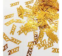 Confettis Année 2027 Orange - Emballage au détail #7353 QS0 | Confettis de table pour le Nouvel An, remise de diplôme
