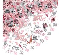 Confettis Anniversaire 30 Ans Probuk 20g Argent Rose Or Noir Décoration de Table avec Numéro,Paillettes Anniversaire Confetti Décorations à Dispersion pour Anniversaire Mariage FêTe DéCorations