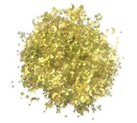 Confettis Brillants 1 sachet de confettis pailletés lune étoile décoration table fête(Gold)
