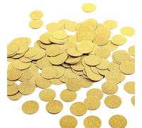Confettis Brillants Cercles de confettis pailletés for décoration table et fête mariage, 3 cm diamètre (or pailleté, noir, 200 pièces)(Color 01)