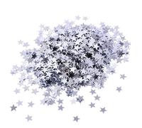 Confettis Brillants Confettis de table étoiles 6 mm 10, paillettes métalliques dispersées for bricolage, décorations fête d'anniversaire et mariage 15 g(6mm silver)