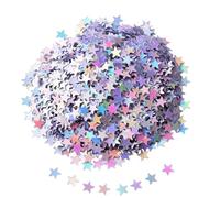 Confettis Brillants Confettis de table étoiles 6 mm 10, paillettes métalliques dispersées for bricolage, décorations fête d'anniversaire et mariage 15 g(6mm)