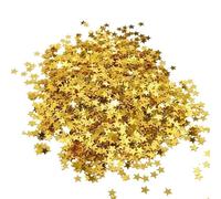 Confettis Brillants Confettis de table étoiles 6 mm 10, paillettes métalliques dispersées for bricolage, décorations fête d'anniversaire et mariage 15 g(6mm gold)