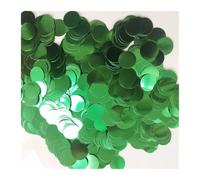 Confettis Brillants Confettis ronds 300/500/1000 g Rose Argent Or 1,5 cm Feuille pailletée for décoration de fête d'anniversaire ou mariage(Green,300g 1.5cm)