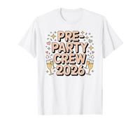 Confettis Champagne Pre-Party Crew 2026 T-Shirt