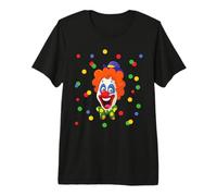 Confettis Clown Costume de Carnaval T-Shirt Haut de Gamme