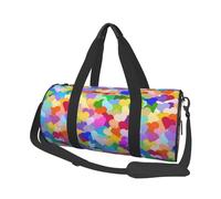 Confettis Coeur Arc-en-Ciel, Sac de Voyage de Grande capacité, Sac à Main Rond, Sac de Voyage de Sport, fourre-Tout, Sac de Fitness