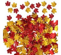 Confettis de feuilles de Thanksgiving - 15 g de paillettes de feuille d'érable, dispersion de table de fête, pépites festives | Décorations vibrantes pour le jour de Than