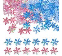 Confettis de flocon de neige 600 pièces en plastique Mini ornements Noël bricolage ornements flocon neige décorations flocons petites décorations noël