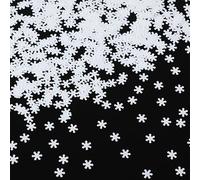 Confettis de Flocon de Neige de Noël 6 mm Confettis de Vacances d'Hiver Scintillants Décoration de Table de Flocon de Neige pour Arbre de Noël Fête Bricolage Artisanat (Blanc, 100g)
