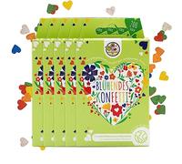 Confettis de graines fleuries pour fleurs sauvages multicolores - Confettis de fleurs colorés en papier à graines 100% biodégradable (env. 1000 pièces)