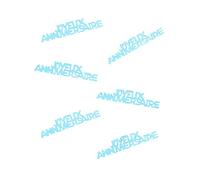 Confettis de Table en Bois Joyeux Anniversaire Turquoise 15 g - Coloré - Taille Unique