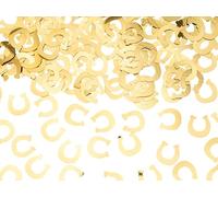 Confettis de Table en Forme de Fer à Cheval, confettis de fête Porte-Bonheur et Poney en Feuille d'or en Forme de Fer à Cheval, décoration d'anniversaire de Cheval, fête de rodéo, 15 g