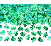 Confettis de table feuilles tropicales vertes métallisées 15 g