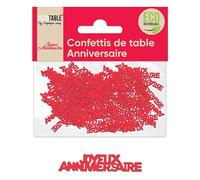 Confettis de table Joyeux Anniversaire en papier rouge 12grs (x1) REF/CA00PRP