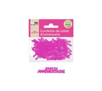 Confettis de table - Joyeux Anniversaire - Papier biodégradable - Rose fuchsia - 12g - Mixte