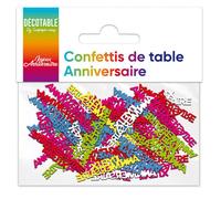 CONFETTIS DE TABLE PAPIER MULTICOLORE JOYEUX ANNIVERSAIRE