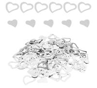 Confettis décoratifs pour noces d'argent - 200 confettis scintillants pour décoration de table, anniversaire de mariage et jubilé - Décoration moderne pour noces d'argent avec motifs cœur et anneaux
