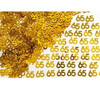 Confettis dorés pour 65e anniversaire - 28 g - Décorations de fête d'anniversaire