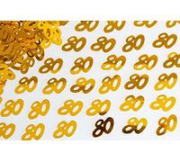 Confettis dorés pour 80e anniversaire - 14 g - Paillettes métalliques - Décoration de table