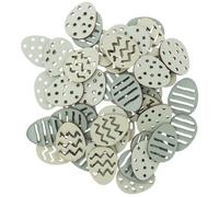 Confettis en bois - RICO DESIGN - Oeufs Pâques - 48 pièces - Décoration Boho - Mixte