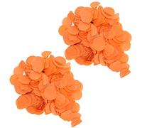 Confettis en papier rond 2,5 cm |2 sacs de décorations de fête aux couleurs vives |Confettis pour fête d'anniversaire/mariage/célébration de bébé |Dispersion de table, (Orange)