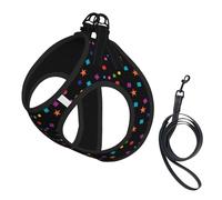 Confettis et étoiles,Harnais pour Animaux de Compagnie, Harnais réfléchissant réglable pour Chien,S