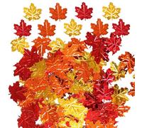 Confettis feuilles d'automne, confettis feuilles d'automne,Confettis dispersés dans la table de fête avec décorations d'automne | 15 g de confettis de Thanksgiving feuilles d'érable d'automne