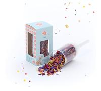 Confettis floraux - Canon à confettis durable « Yaaay » | Party Popper pour réussi les examens, les anniversaires, les bonnes nouvelles et les petits succès | Parfait comme cadeau d'encouragement ou