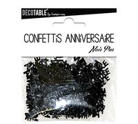 Confettis Joyeux anniversaire noir - Noir - Taille Unique